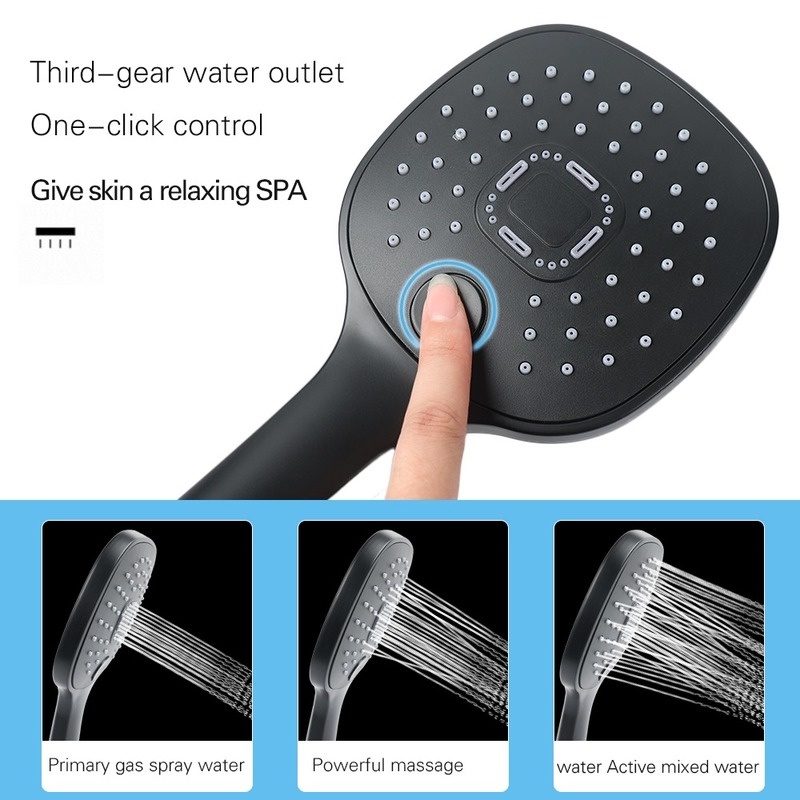 Đầu Vòi Sen Áp Suất Cao 3 Chế Độ Bằng ABS Tiết Kiệm Nước Chất Lượng Cao Có Thể Điều Chỉnh Cho Nhà Tắm