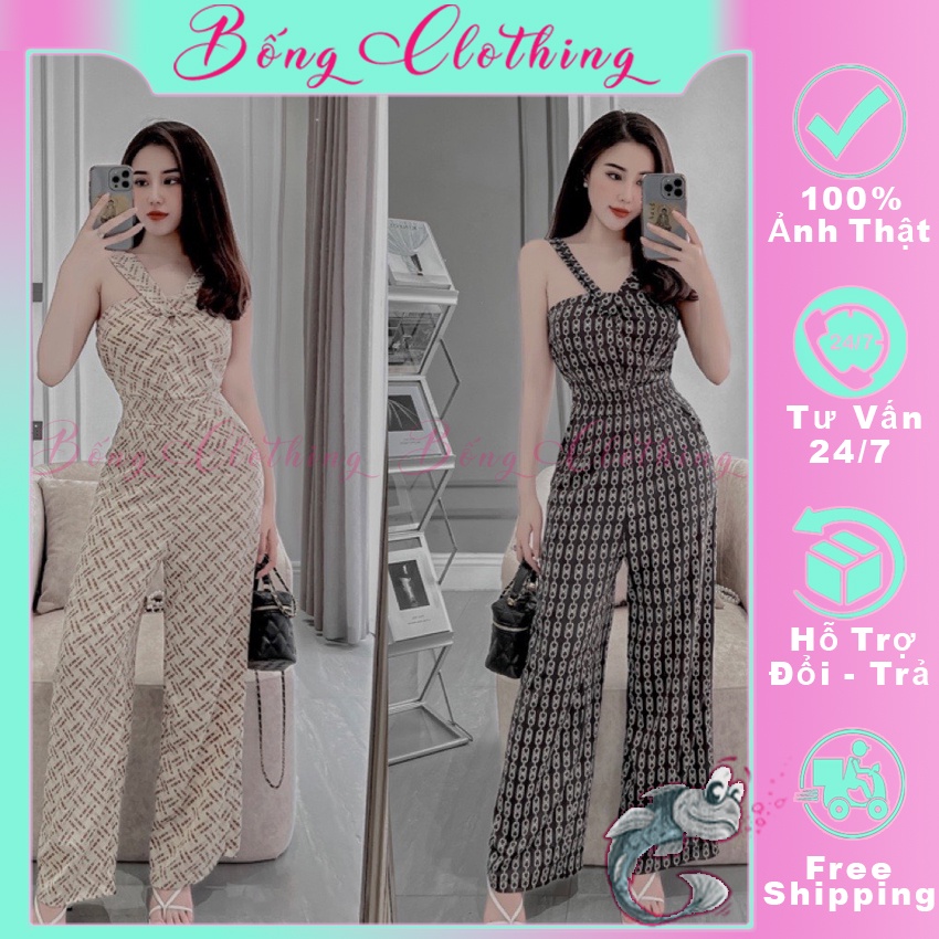 Jumpsuit liền cổ yếm, set bộ siêu sang chảnh