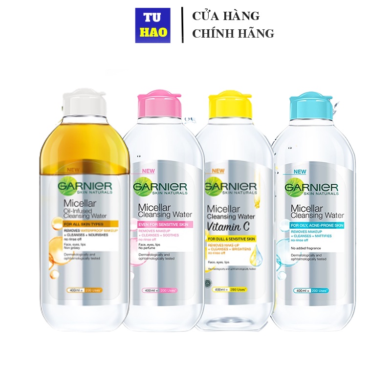 Nước Tẩy Trang, Làm Sạch Cho Mọi Loại Da Garnier Micellar Cleansing Water 400ml