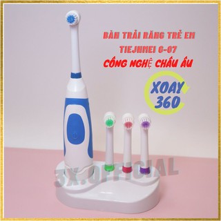 Bàn chải điện battery toothbrush G-07, bàn chải trẻ em, bàn chải xoay 360 tiêu chuẩn châu âu