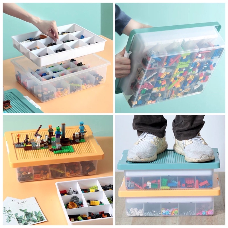 Hộp nhựa đựng chi tiết Lego nhiều ngăn