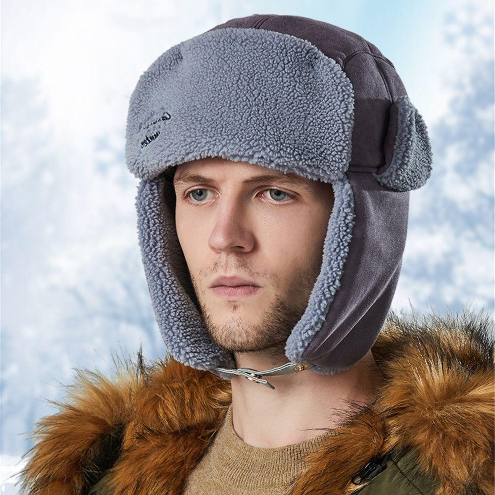 YOLA Mũ Bomber Giả Lông Thú Màu Sắc Nhã Nhặn