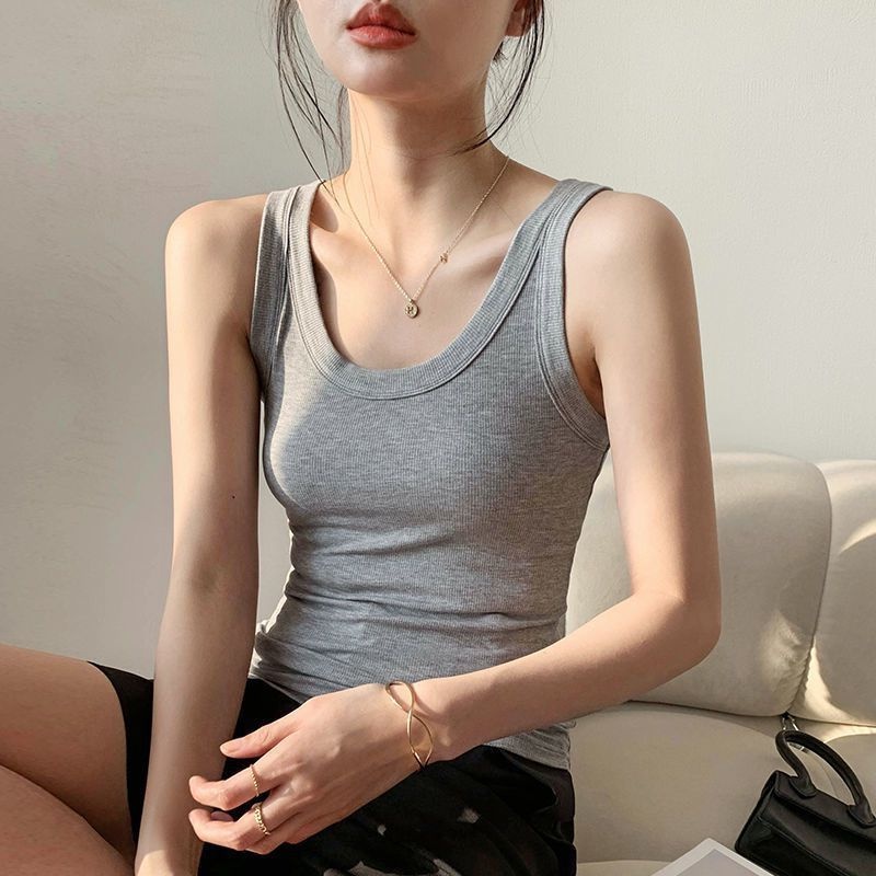Áo Sát Nách Màu Trơn Mềm Mại Thoáng Khí Thời Trang Cho Nữ