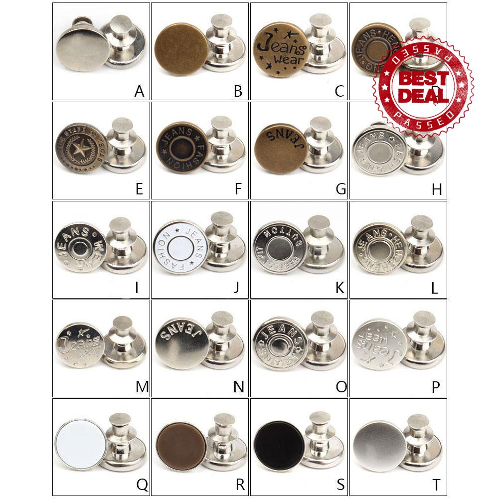 1 Nút Quần Jean Bằng Kim Loại Có Thể Thu Gọn DIY K4J4