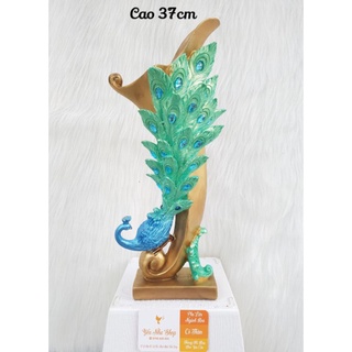 Bình hình con Công chuyên cắm lông công