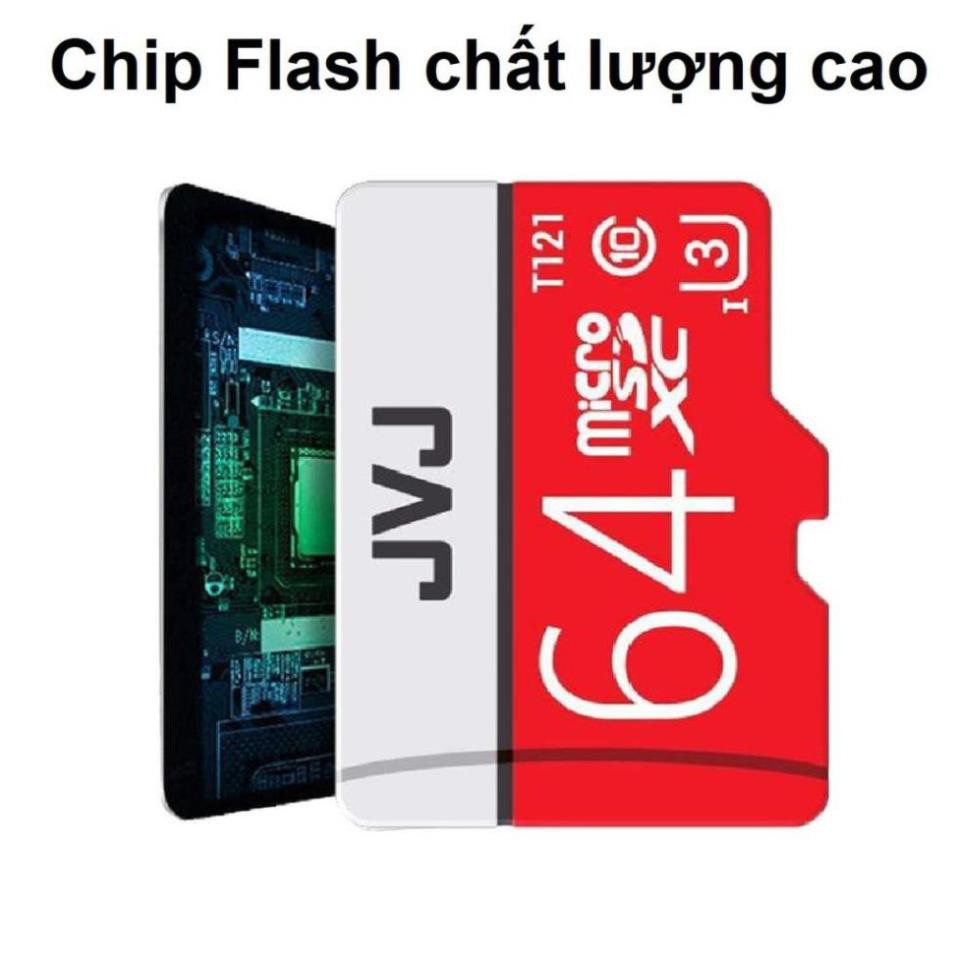 Thẻ nhớ 128Gb/64Gb/32Gb/16Gb JVJ Pro U3 Class10  kèm ADAPTER MicroSD – chuyên dụng cho CAMERA tốc độ cao 100Mb/s