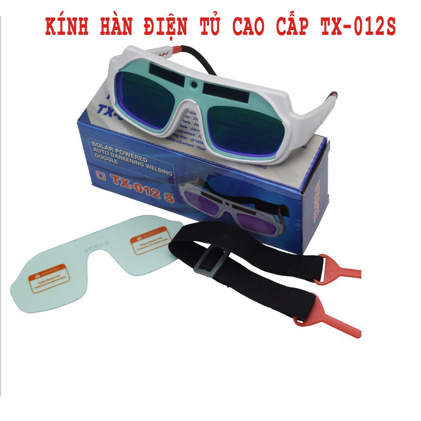 Kính hàn tự động TX012S cảm biến điện tử, tặng dây đeo và tấm chắn sỉ dự phòng