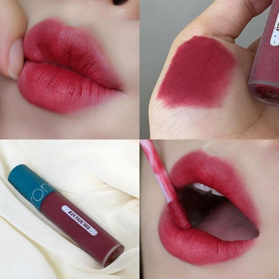 Son kem lì Romand 24  𝐅𝐚𝐝𝐞 𝐑𝐞𝐝 hồng đỏ ánh tím