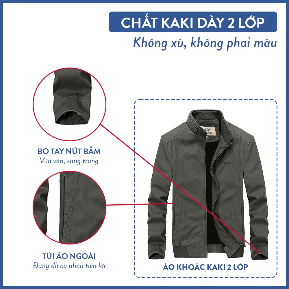 Áo Khoác Kaki Nam Chống Nắng Cao Cấp-AKK50