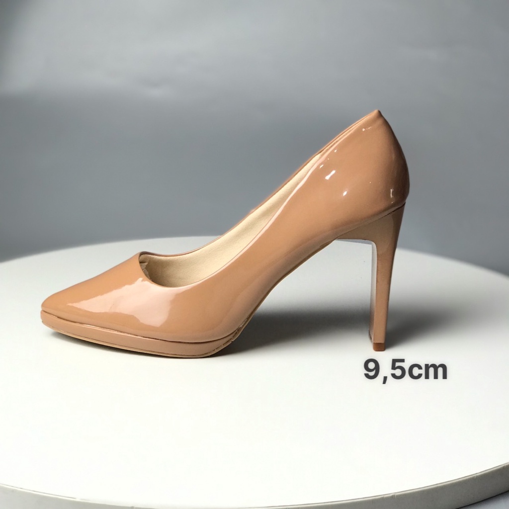 Giày công sở thời trang nữ BQ ❤️FREESHIP❤️ Giày cao gót mũi nhọn da bóng gót dẹt 9.5cm GBTP13244