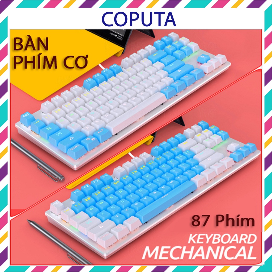 Bàn phím cơ Coputa Bàn phím máy tính chơi game văn phòng có dây K400 LED RGB