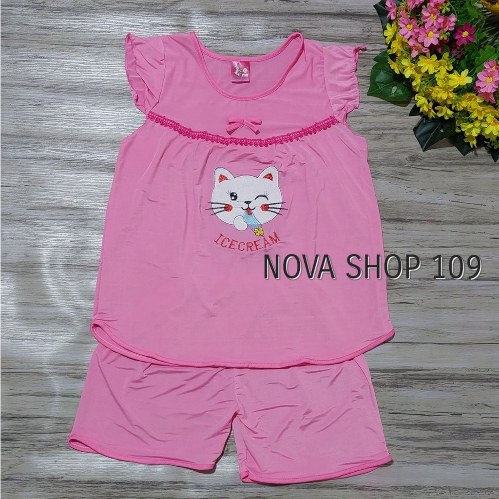 Bộ đồ thun lạnh chú xinh xắn cho bé gái từ 26-35kg, thời trang trẻ em NOVA SHOP