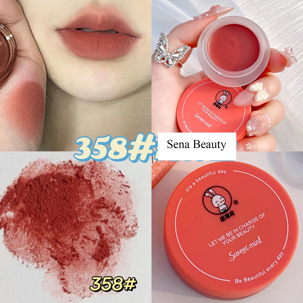 ✨✨Hũ son kem matte kiêm phấn má 2in1 Sweet Mint Shero Super Lip&amp;Cheek Mud