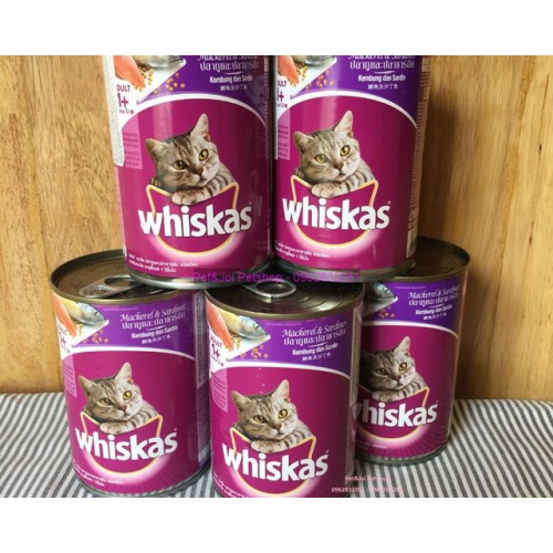 [NOWSHIP HCM] COMBO 10 lon pate whiskas 400g vị cá thu và cá mòi cho mèo lớn