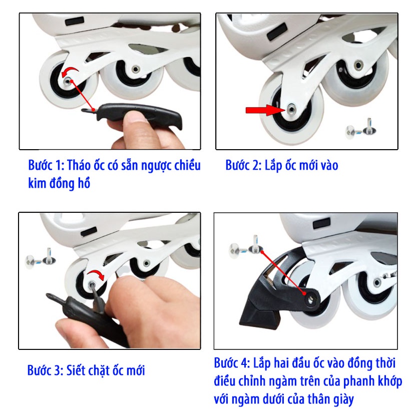 Bộ phanh patin hãng Weiqiu gắn giày trượt patin giúp hãm tốc độ đơn giản và an toàn