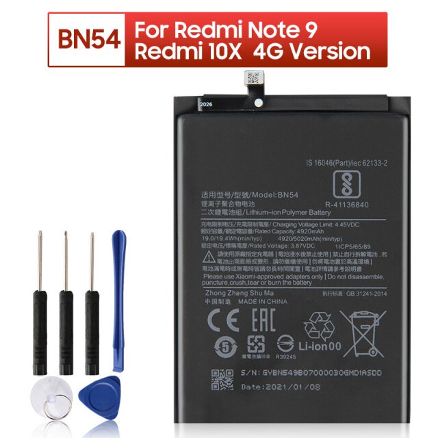 Pin thay thế cho Redmi Note 9 BN54 xịn