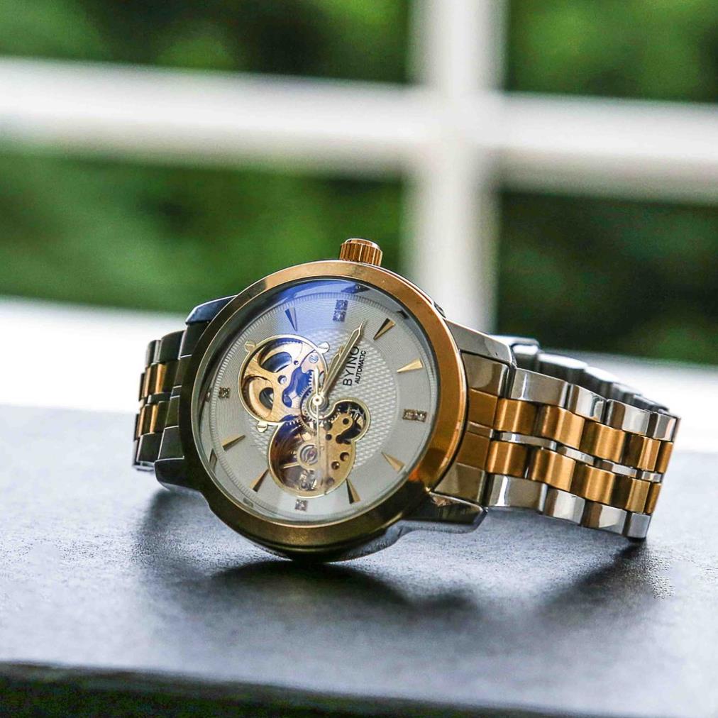 Đồng Hồ Cơ Nam BYINO Lộ Tim Cơ Chính Hãng - Chống nước - Chống Xước - Bảo hành 12 tháng kèm Cắt Mắt Đồng Hồ | BigBuy360 - bigbuy360.vn