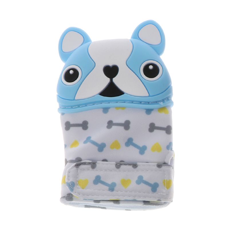 Găng Tay Ngậm Mọc Răng Chống Cắn Bằng Silicon Họa Tiết Hoạt Hình Cho Em Bé Sơ Sinh