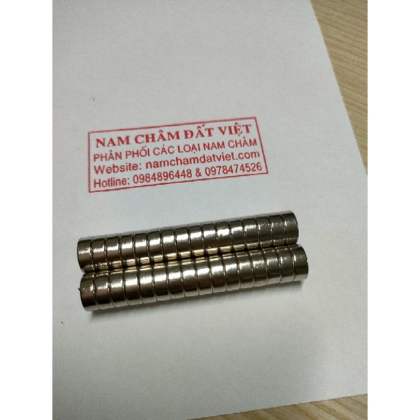 Nam châm viên 8x5mm, nam châm trụ làm túi ví da, dùng trong khu công nghiệp linh kiện