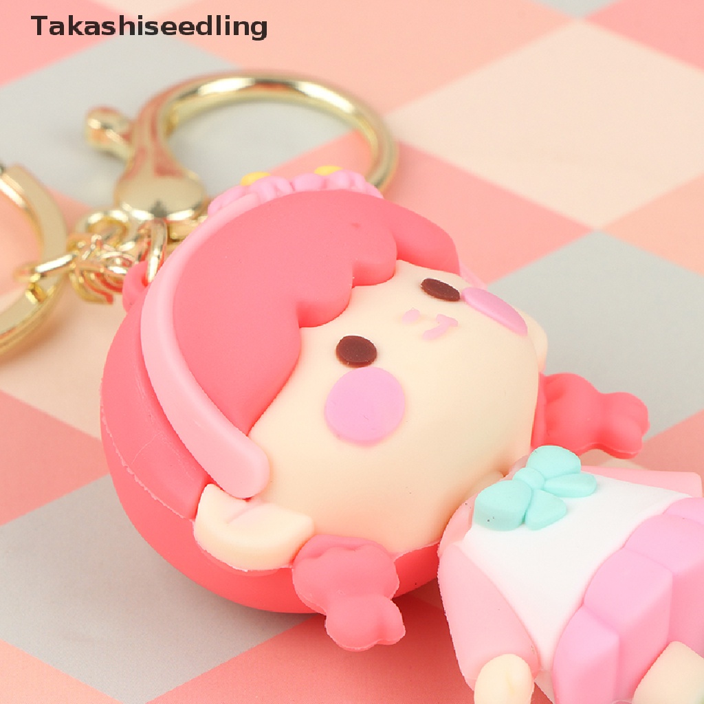 (Takashiseedling) Móc Khóa Ba Lô Hình Cô Gái Anime Sakura Màu Hồng Tinh Tế Dễ Thương