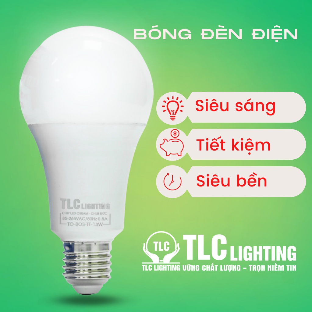 Đèn LED, Bóng Đèn LED Búp OS Siêu Sáng, Tiết Kiệm Năng Lượng, Áng Sáng Tốt Cho Mắt. Bảo Hành Chính Hãng TLC 2 Năm