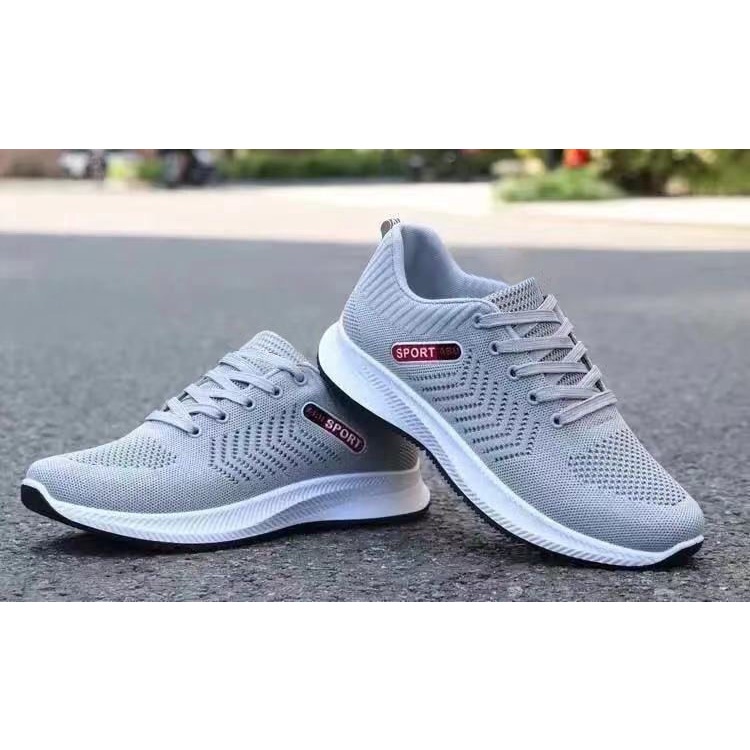 Giày Thể Thao Sneakers Nam  hai màu ghi và đen thoáng khí