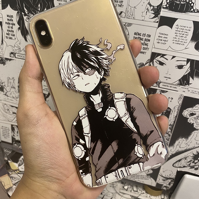 Ốp lưng Iphone Anime My Hero Academia Mã PCMHA13 in hình các nhân vật bằng nhựa dẻo trong suốt