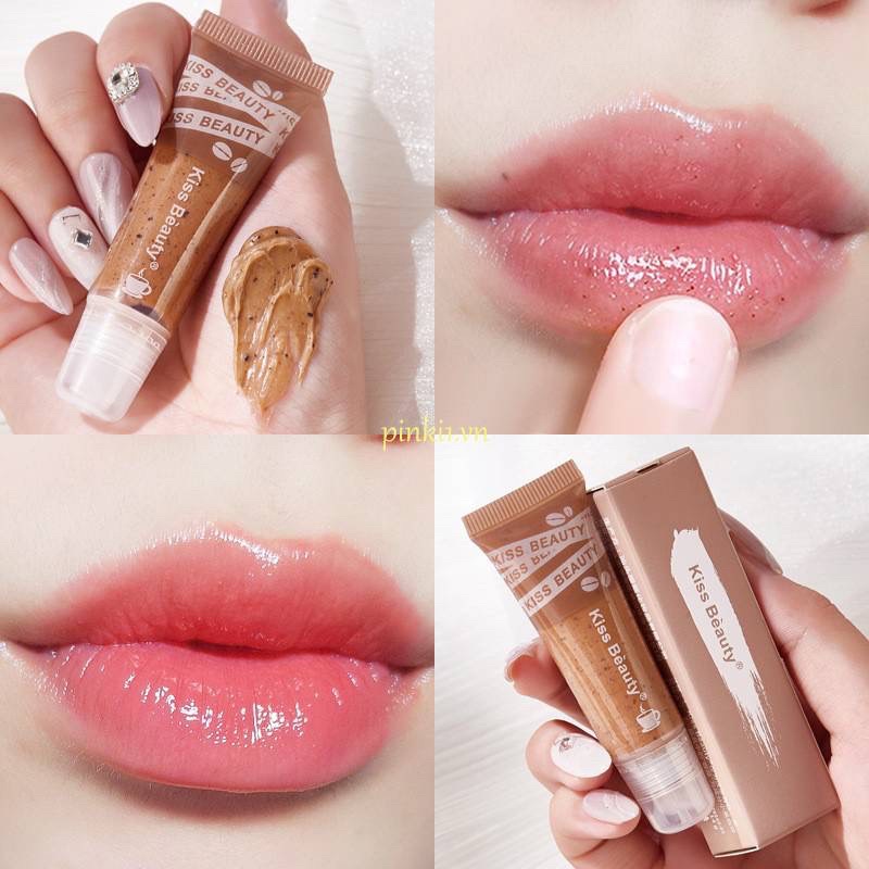 Tẩy da chết môi Heyxi Cafe coffeemoisturizung Lip Scrub giúp dưỡng ẩm và hồng môi heyxi