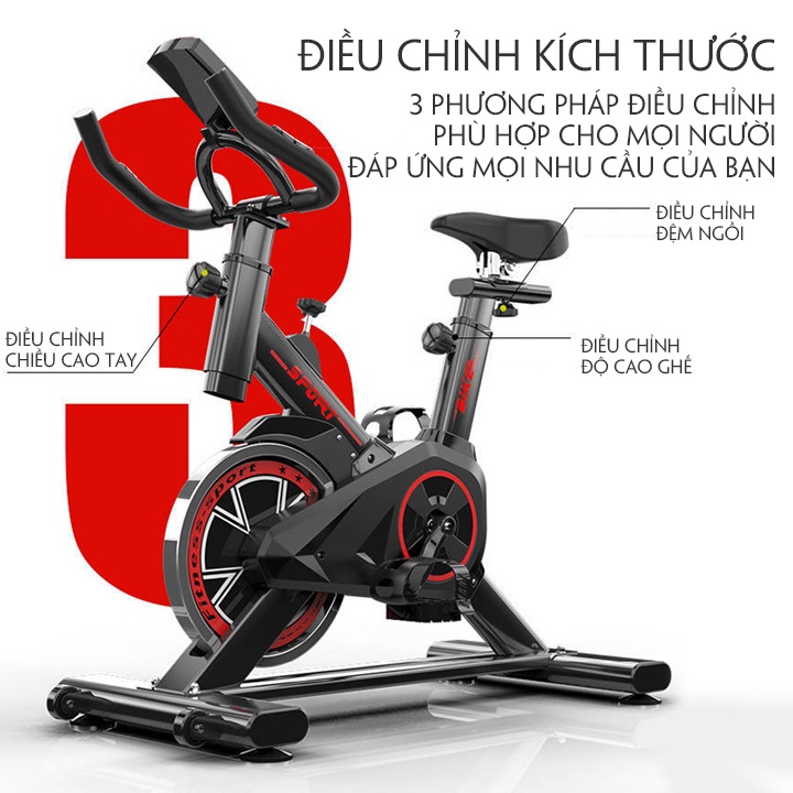 XE ĐẠP TẬP THỂ DỤC TẠI NHÀ CÓ ĐỒNG HỒ CẢM BIẾN,KHUNG THÉP CHỐNG GỈ CHẮC CHẮN,NHẬP KHẨU NGUYÊN CHIẾC