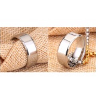 Nhẫn Titan sáng chói lóa phong cách Hàn Quốc ( 3 màu Vàng, Bạc, Than Đen) RB24