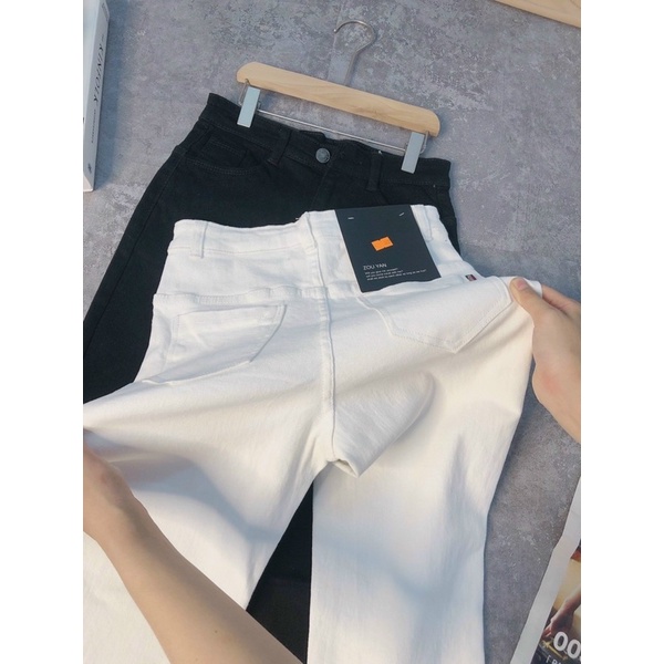 Quần kaki ống loe lưng cao co giãn - Quần ống loe kaki jean form đẹp CTTR