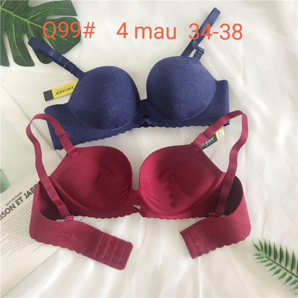 ÁO LÓT NÂNG NGỰC - ÁO LÓT DẠNG SU MÚT DÀY KHÔNG GỌNG HỌA TIẾT BÔNG GẮM - MÃ Q99