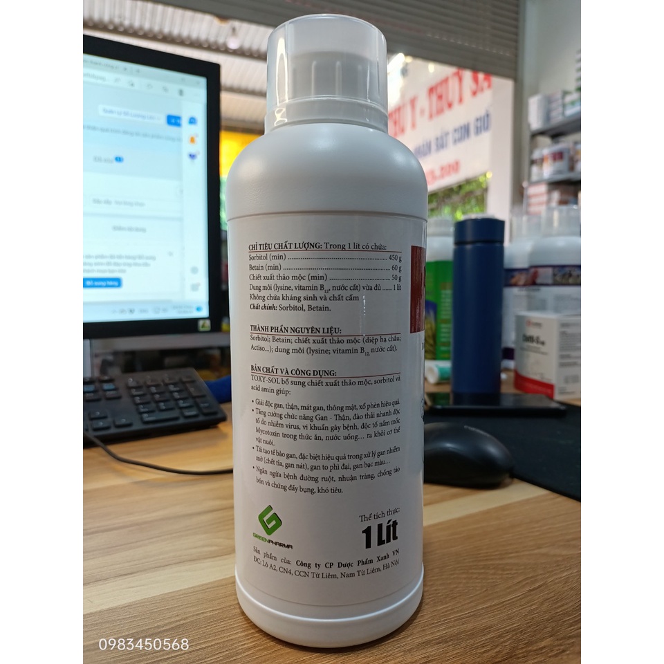 Bổ Gan - Lợi Mật - Đào Thải Độc Tố - TOXY-SOL . Sorbitol + Betain + Thảo Mộc + Lysin + B12. TOXYSOL, hepatol