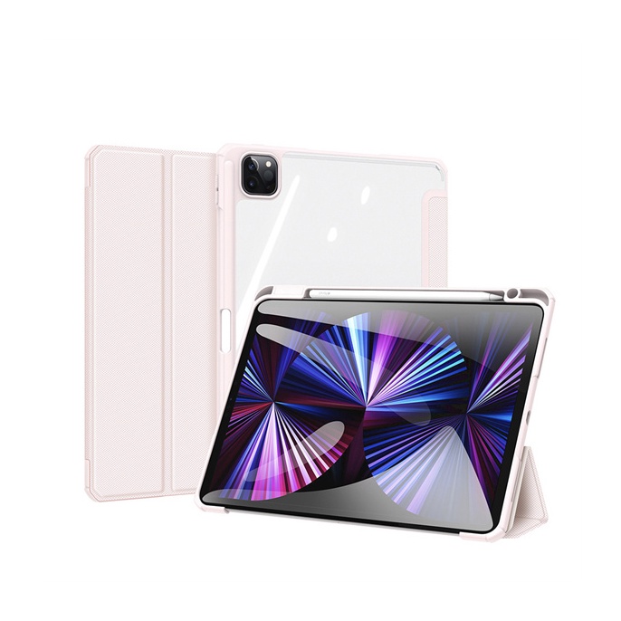 Ốp Lưng/Bao Da/Case IPAD Mặt Lưng Trong Dux Ducis Toby Series Có Khay Đựng Bút Cho IPAD Mini 6, Air 4, Pro 11 inch