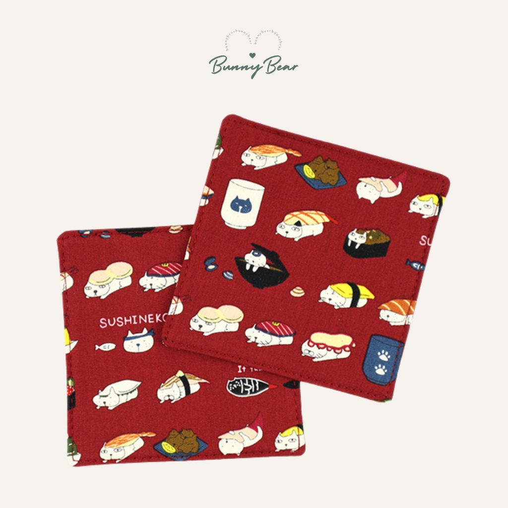 Lót ly vải in hình xinh xắn | Bunny Bear