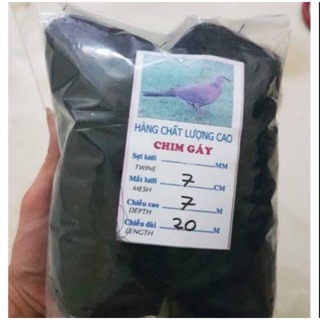 Lưới bẫy chim mắt lưới 7cm chiều cao 7 M chiều dài 20m