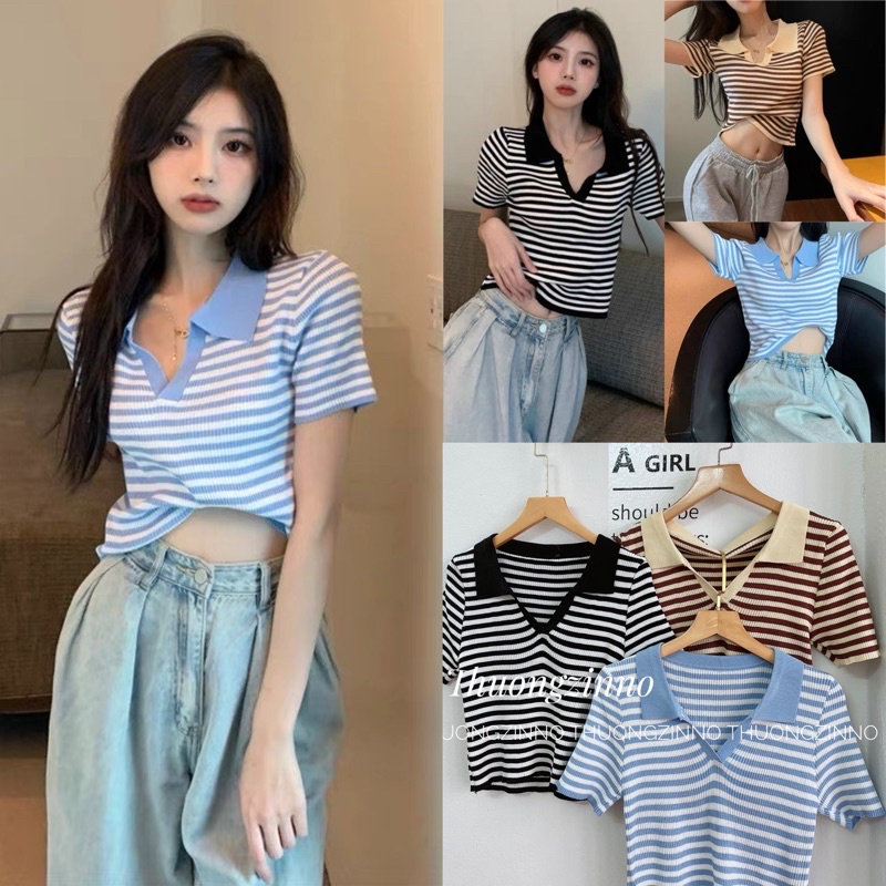 Áo croptop Binzy mongtogi ba màu Hot hit Áo croptop co dãn bốn chiều cho mùa hè