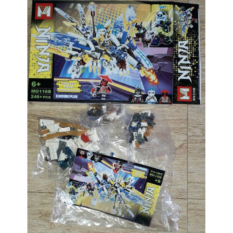 Lắp ráp 1 hộp LegoNinja Rồng Lớn MG116 có trên 250 chi tiết bằng nhựa ABS