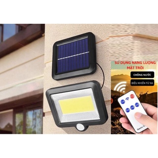 Đèn cảm ứng hồng ngoại năng lượng mặt trời Solar Sensor Wall light 100/20 bóng LED siêu sáng (Đen)