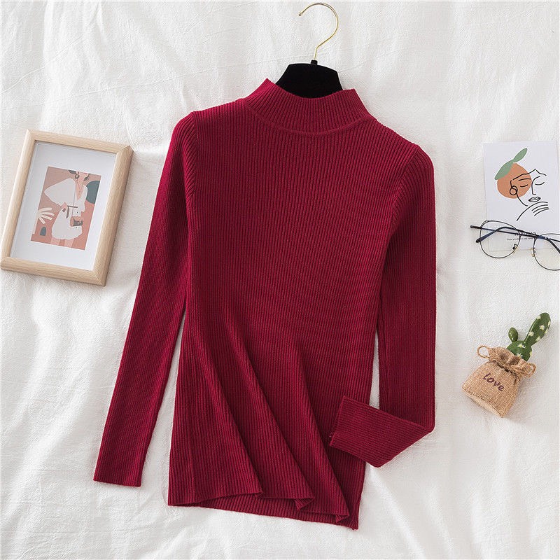 Áo Len Gân Cổ 3 Cm Tay Dài Thời Trang Thu đông | Smide Clothing