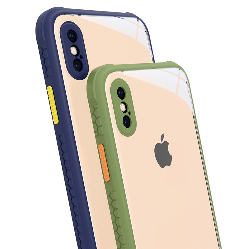 Ốp Điện Thoại Koosuk Cho Iphone 6 6s 7 8 Plus X Xr Xs Max Có Lưng Trong Suốt Và Viền Bảo Vệ Camera