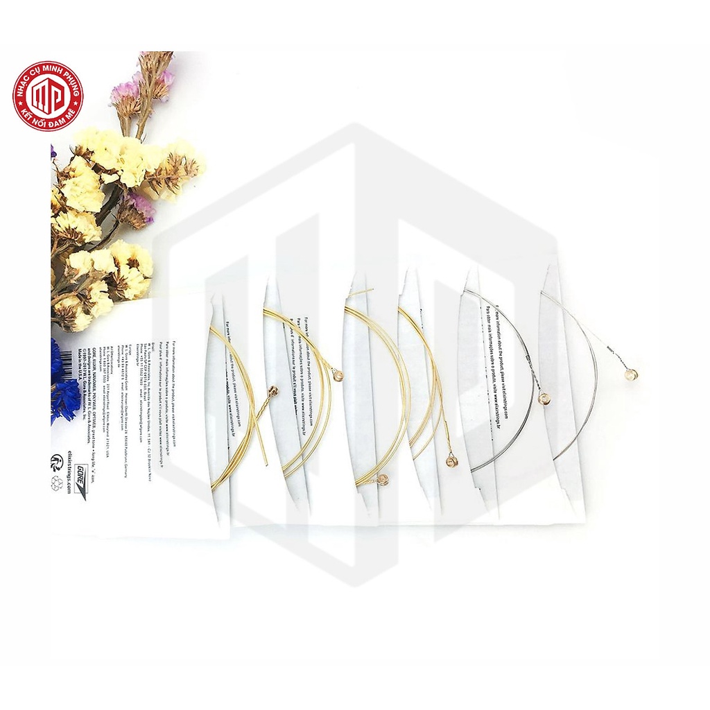 Bộ dây đàn Elixir 16027 Nanoweb Phosphor Bronze Acoustic Guitar Strings 11-52 — E20-16027 - Hàng chính hãng