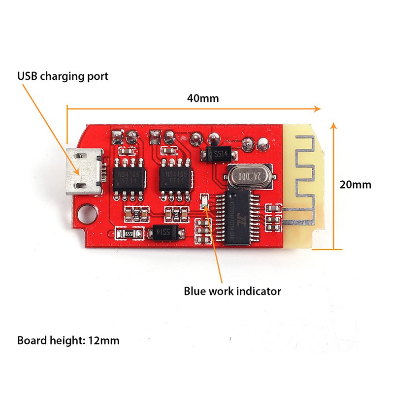 Bảng mạch khuếch đại âm thanh kỹ thuật số DC 3.7V 5V 5W Double Dual DIY DIY Loa Sửa đổi Âm thanh Mô-đun Âm nhạc Micro USB