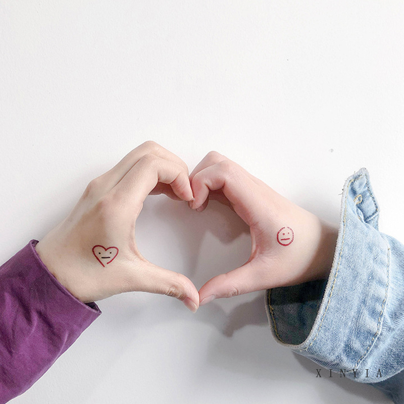 Nhãn dán xăm tạm thời đầy màu sắc chống thấm nước dễ thương