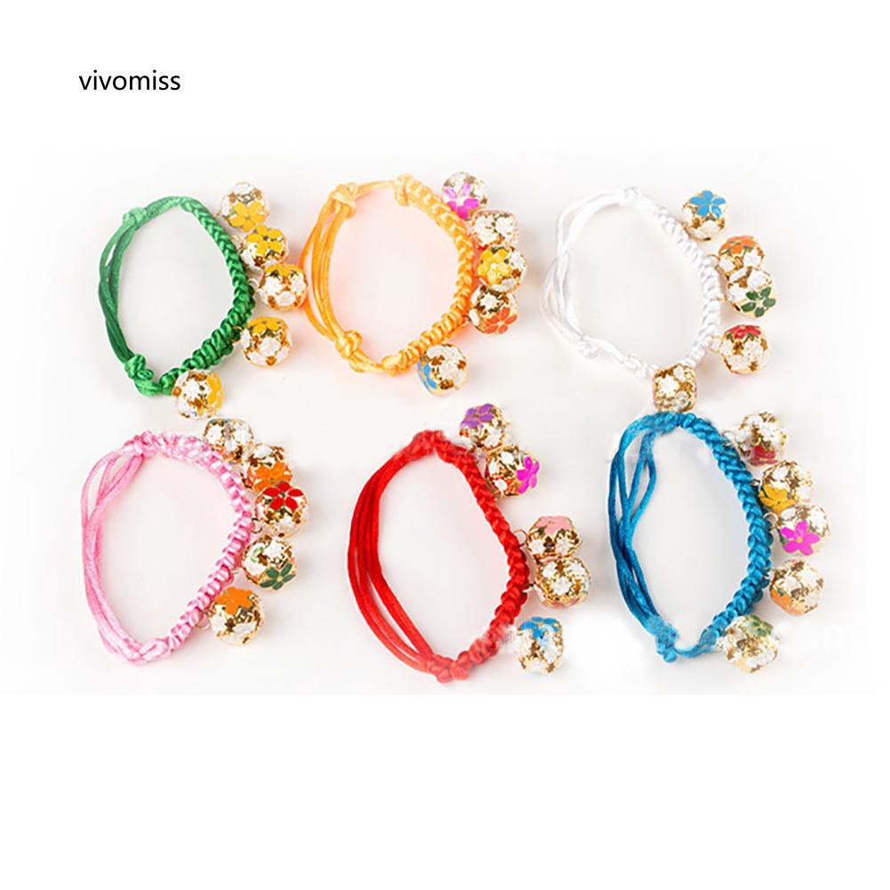 Vòng cổ bện dây có chuông dành cho thú cưng