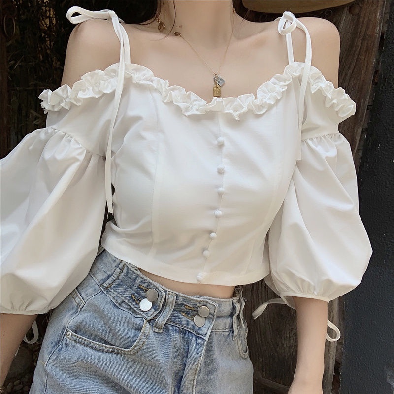 Áo Mùa Hè Phong Cách Mới Dễ Phối Đồ Thiết Kế Cảm Giác Siêu Cổ Tích Đính Nơ Ngọt Ngào Dễ Thương Thời Trang Cho Tuổi Teen-