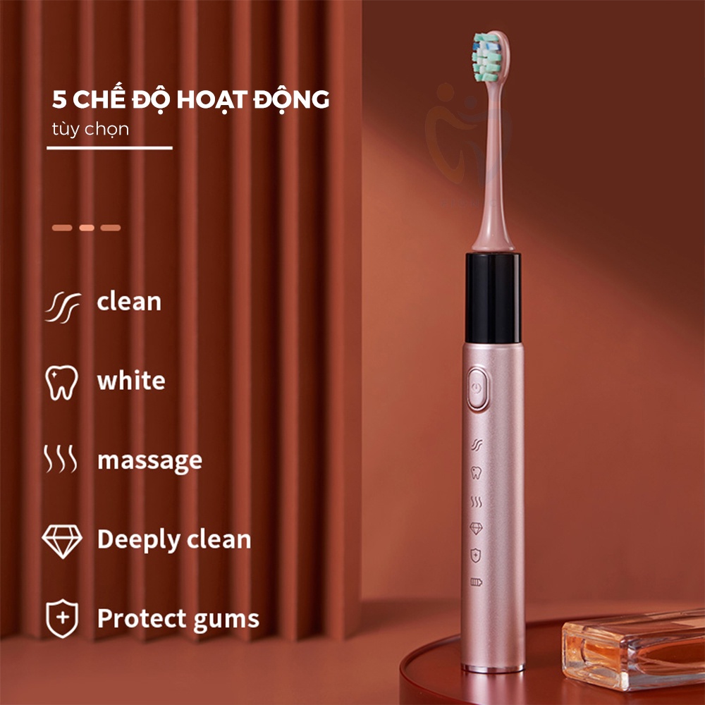 Bàn Chải Điện Sonic X7, Chải Sạch Mảng Bám, Siêu Sạch Sạc Từ Tính Hiện Đại