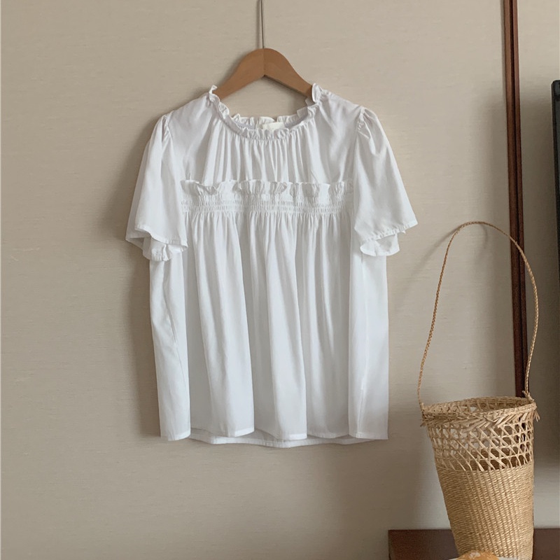 SUXI Áo Sơ Mi Tay Ngắn Dáng Rộng Màu Sắc Kẹo Ngọt Đơn Giản Dễ Phối Đồ Thời Trang Cho Nữ