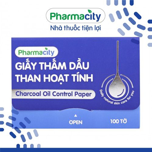 Giấy thấm dầu cơ bản / than hoạt tính Pharmacity (100 tờ/gói) | BigBuy360 - bigbuy360.vn