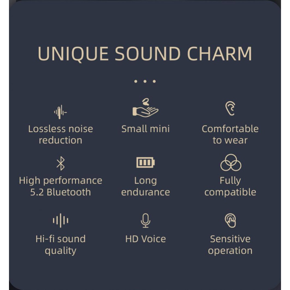 Tai Nghe Bluetooth 5.1 Không Dây F8 Móc Tai Trái / Phải Chống Nước Giảm Tiếng Ồn HD